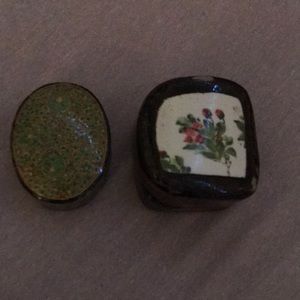 Two antique jewelry boxes